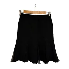  モスキーノチープアンドシック MOSCHINO CHEAPANDCHIC レディース 膝丈スカート ヴァージンウール シルク混 IT38 ブラック RA01156118【ZK102】のサムネイル