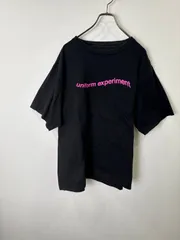 S00136｜uniformexperiment｜ユニフォームエクスペリメント｜半袖Tシャツ｜ブラック｜メンズL｜コットン｜無地｜ワンポイント｜カットソー｜Y2K｜90S｜古着｜USA古着｜アメカジ｜ヴィンテージ｜今期トレンド｜ストリート｜ミニマル｜定番