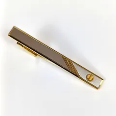 良品 dunhill ダンヒル ネクタイピン タイクリップ dロゴ ビジネス 紳士 メンズ ゴールド×シルバー 紳士 ビジネス ブランド 中古