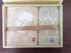 1点限り！「ル・セルクル　フェイス＆ハンドタオルセット」定価￥1800