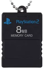 【中古】食玩 キーホルダー 6.メモリーカード ブラック (PlayStation2) 「PlayStation/ミニチュアチャーム付きビスケット」