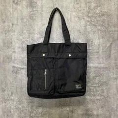 【T-1101】ALPHA INDUSTRIES アルファインダストリーズ トートバッグ ブラック 黒 ナイロン ミリタリー メンズ レディース MA-1系 USAタグのサムネイル