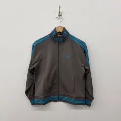 アディダス 3本線 トレーニング ジャケット グレー レディース XS