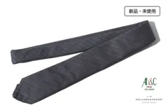 新品 アーディアンドシー AD&C ウールストライプネクタイ 8 グレーのサムネイル