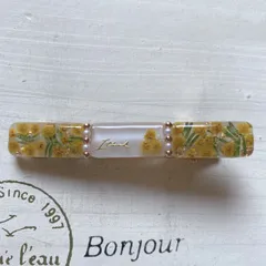 ︎✿ レジン  ドライフラワー  ミモザ の ヘアクリップ ︎✿、