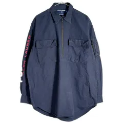 POLO SPORT ポロスポーツ ラルフローレン GUNNER ハーフジップ シャツジャケット ネイビー(メンズ M)中古 古着 X6849のサムネイル