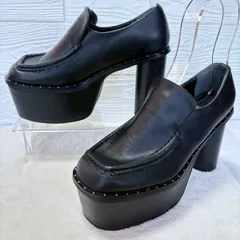 EMODA エモダ チャンキー ヒールローファー Mサイズ ブラック 約23.5cm