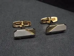 YVESSAINTLAURENT イヴサンローラン カフスボタン カフリンクス ビジネス 紳士 メンズ シルバー系×ゴールド系 DM6330のサムネイル