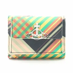 ヴィヴィアンウエストウッド Vivienne Westwood 三つ折り財布 SAFF PRINT SMALL FLAP PURSE オーブ 52010013UO102 グリーン系 その他 三つ折り財布 レディース 新品