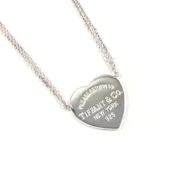 ティファニー ネックレス ハート タグ ダブル チェーン リターントゥ  シルバー