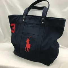 ＰＯＬＯ Ｒａｌｐｈ Ｌａｕｒｅｎ ポロ ラルフローレン トートバック キャンバス生地 ネイビー ロゴ刺繍  _246067