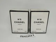 【新品未開封】 [2641H11]  シャネル CHANEL No.19 7ml  アンティーク N°5 パルファム 7ml 2点セット 中古
