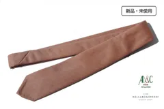 新品 アーディアンドシー AD&C ウール×シルクネクタイ 18 レッドベージュのサムネイル
