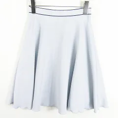 プロポーション ボディドレッシング PROPORTION BODY DRESSING フレア スカート 膝丈 2 ライトブルー ライン kz11779