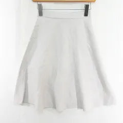 プロポーション ボディドレッシング PROPORTION BODY DRESSING ニット フレア スカート 膝丈 レーヨン 2 アイボリー kz12206