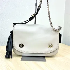 【コーチ COACH】チェーンショルダーバック/レガシー ホワイト系