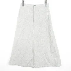 スローブ イエナ SLOBE IENA  フレア ロング スカート ストレッチ 毛 36 ライトグレー kz11842