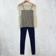 Classical Elf HOLIDAY UNIQLO クラシカルエルフ ホリデイ ユニクロ オーバーメッシュ ベスト ビスチェ ウルトラストレッチ スキニー 3点セット まとめ売り コーデ売り オフホワイト ブラック ブルー Fサイズ 26サイズ ◎、□〇