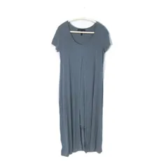 BCBG MAXAZRIA ビーシービージーマックスアズリア ロングTシャツ フレンチスリーブ リブストレッチ オールドブルー Sサイズ 〇□のサムネイル