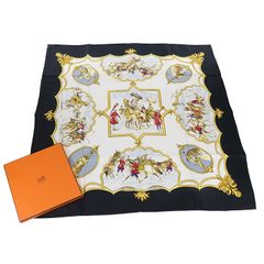 未使用 HERMES エルメス スカーフ カレ90 ブルー 影絵遊び - メルカリ