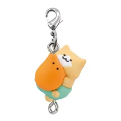 【中古】キーホルダー 子猫さん＆ゼリーさん(カニカンver.) 「お文具といっしょ つまんでつなげてますこっとなのです ～ばぶんぐなのです～」