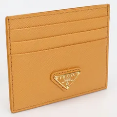 PRADA プラダ サフィアーノトライアングル カードケース カーフ【中古】 レディース