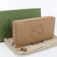 GUCCI グッチ ジップアラウンドウォレット インターロッキングG 598187 長財布ラウンドファスナー レザー【中古】 レディース