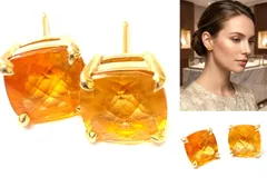 希少　TIFFANY　ティファニー　K18 YG　シトリン　スパークラー ピアス　イエローゴールド　Sparkler　レア