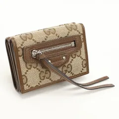 GUCCI グッチ コンパクトウォレット GGキャンバス 681708 三つ折り財布 GGキャンバス/レザー【中古】 レディース
