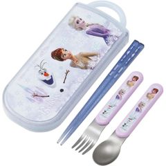 [신품·무료우송] 디즈니 아나운서와 눈의 여왕 26 식세기 대응 슬라이드식 트리오 세트(젓가락 포크 스푼 케이스 이름 씰 부속) TACC2[유 패킷(포스트 투함)으로 신고]