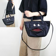 極美品○ アニヤハインドマーチ 2way ハンドバッグ アイズ ナイロン