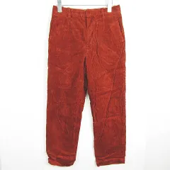 ユニクロ UNIQLO イネス INES DE LA FRESSANGE コーデュロイテーパードアンクルパンツ 綿 W64 ブラウン kz12856