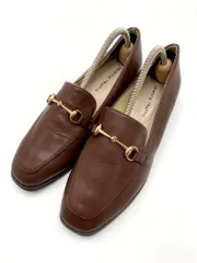 ORiental TRaffic オリエンタルトラフィック ビットモチーフスクエアトゥ ローファー シューズ size39/245/茶 ■■レディース