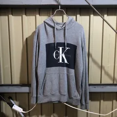 2338 Calvin Klein Jeans パーカー グレー S カルバンクラインジーンズ スウェット  古着卸 アメリカ仕入