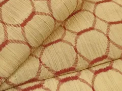 平和屋着物＊夏物　小紋　紗　ちぢみ織　丸文　正絹　逸品　AABH2465jd
