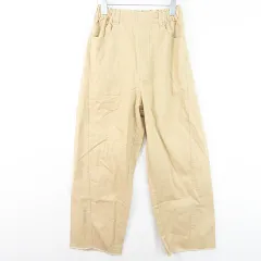 サマンサモスモス SM2 ワイド パンツ 綿 M ベージュ カットオフ kz12489