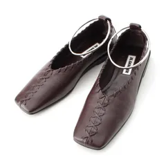 ジルサンダー RING BALLERINA レザー メタルアンクレット バレリーナ パンプス J15WZ0009 ブラウン 37【中古】のサムネイル