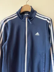 アディダス レディース ネイビー 3本線 トラックジャージ ジップアップ アウター 95