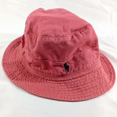 【希少ヴィンテージ】ポロラルフローレン バケットハット M レッド 90s 逸品