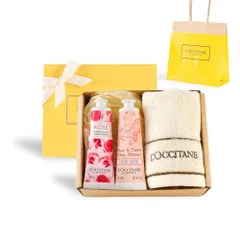 ロクシタン(L'OCCITANE) フローラルハンドクリームデュオ (ローズ&チェリー) 2本セット ラッピング済み ショッパーバッグ付き ギフトセット人気 プレゼント 誕生日 卒業 新生活 お祝い お返し 春ギフト@ 2efeb671