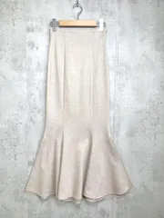 LAUIR ラウアー スリット ロング マーメイド スカート sizeM/ベージュ ■◇レディース