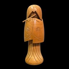 作家 着物 少女 童子 一刀彫 人形 郷土玩具 農民美術 創作こけし