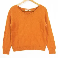 ピンキー&ダイアン ピンダイ PINKY&DIANNE ニット セーター 長袖 毛 38 オレンジ kz13472