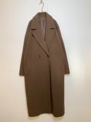 CLASSICAL ELF クラシカルエルフ 定価8999円 サイドスリット ロング丈無地ダブルテーラードガウン コート sizeL/茶 ◆■レディース