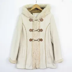 エニィスィス エニシス anySiS フェイク ムートンコート フード ラビットファー 2 アイボリー 2sa7108