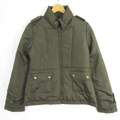 douceur des matieres 中綿 ジャケット ジャンバー ジップアップ カーキ kz13299