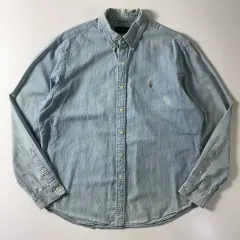 POLO ポロ ラルフローレン 刺繍 コットン シャンブレー シャツ