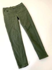 antiqua アンティカ ストレッチ スキニー パンツ sizeS/カーキ  ■■レディース