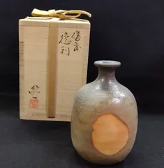 懐石 徳利 備前焼 柴岡紘一 一輪挿し 伊勢崎満 伊勢崎淳 茶道具 茶事 備前焼 登窯 備前市無形文化財 柴岡 紘一 共箱付き窯変徳利6 備前焼卸