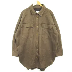 チャオパニック ティピー CIAOPANIC TYPY スウェード風 CPOジャケット シャツ ストレッチ ONE ブラウン